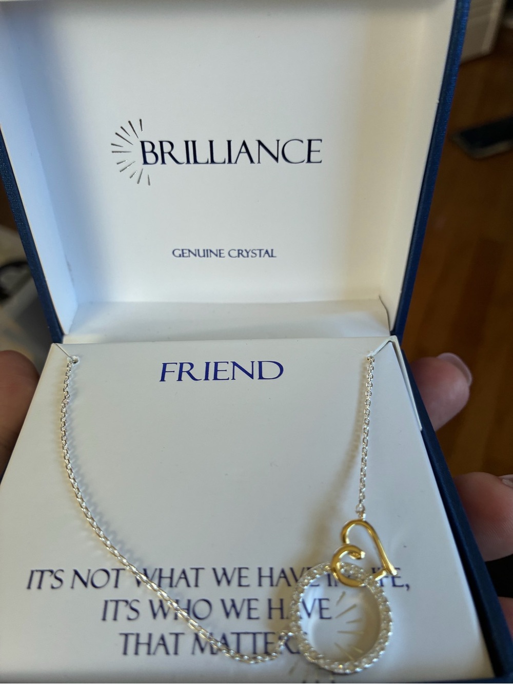Friend Gold & Silver Heart Pendant Necklace